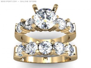 weddign ring Modello 3D