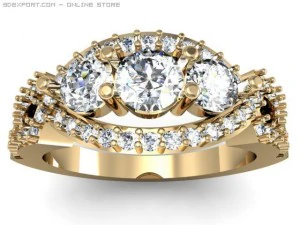 pierścionek zaręczynowy Model 3D