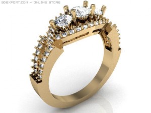 engagement ring 3D-Modell