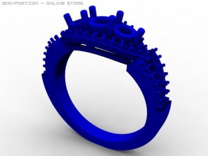 engagement ring 3D-Modell