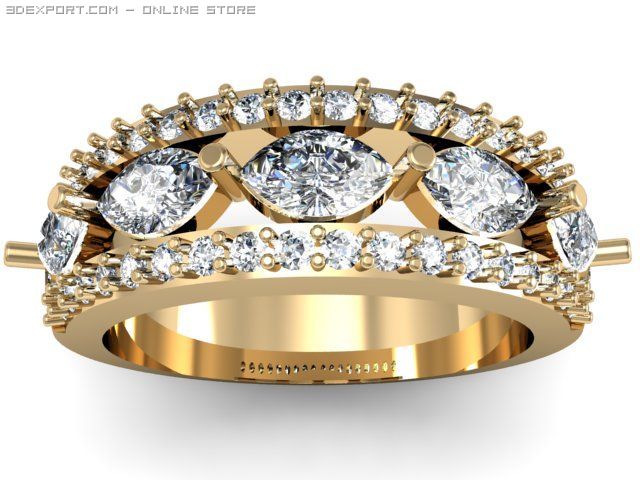 engagement ring 3D Model .c4d .max .obj .3ds .fbx .stl .blend 