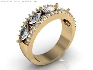 engagement ring 3D Model