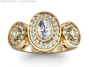 engagement ring 3D-Modell