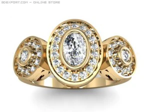 обручальное кольцо 3D Модель