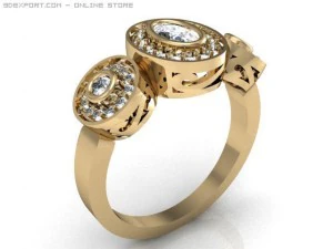 engagement ring 3D Model