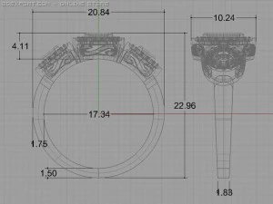 engagement ring 3D Model