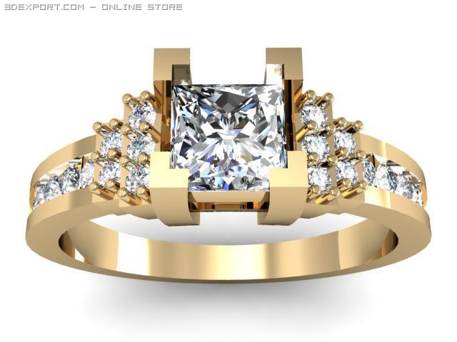 engagement ring Modèle 3D .c4d .max .obj .3ds .fbx .stl .blend 