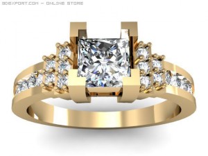 engagement ring Model 3D