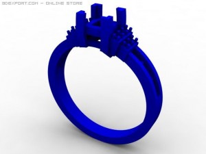 engagement ring Modèle 3D
