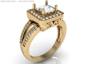 engagement ring 3D Модель