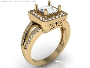 engagement ring 3D Model