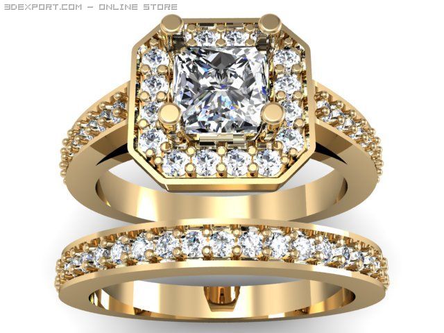 wedding ring 3D 模型 .c4d .max .obj .3ds .fbx .stl .blend 
