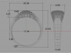engagement ring 3D Model