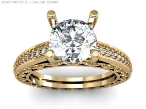 anello di fidanzamento Modello 3D