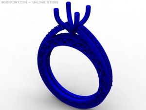 engagement ring Modello 3D