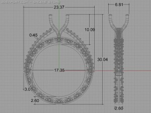 engagement ring Modello 3D