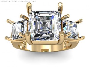 engagement ring 3D 模型