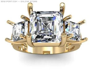 cincin pertunangan Model 3D