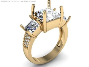engagement ring 3D Model