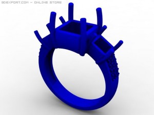 engagement ring 3D 模型