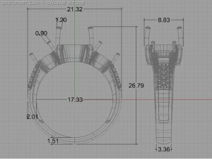 engagement ring 3D 模型