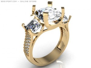 engagement ring Model 3D