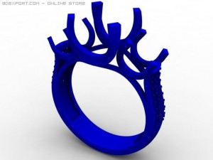 engagement ring Model 3D