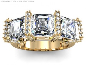 engagement ring Model 3D