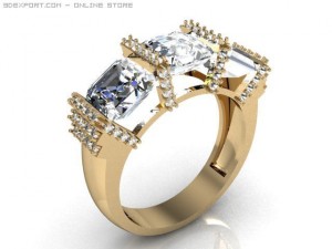 engagement ring 3D Model