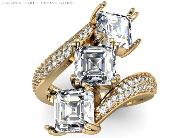 engagement ring 3D Model .c4d .max .obj .3ds .fbx .stl .blend