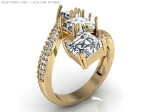 engagement ring 3D Model