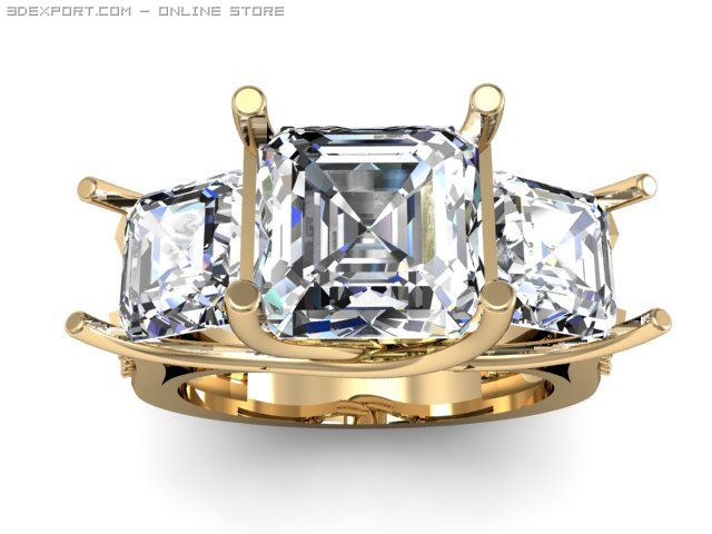 engagement ring Model 3D .c4d .max .obj .3ds .fbx .stl .blend 
