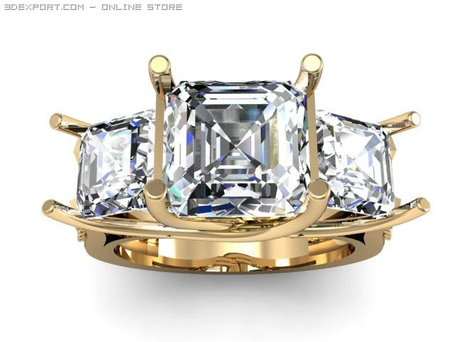 engagement ring 3D Model .c4d .max .obj .3ds .fbx .stl .blend 
