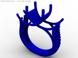 engagement ring Model 3D