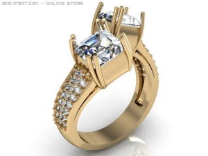 engagement ring 3D Model