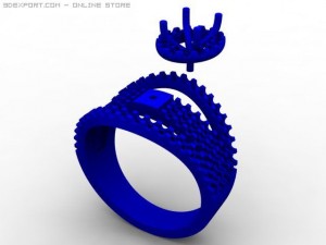 engagement ring Model 3D