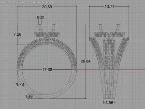 engagement ring Model 3D