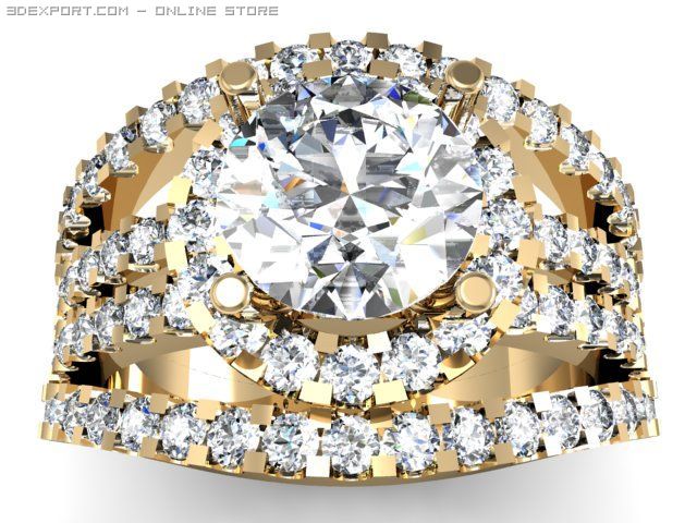 engagement ring 3D 모델 .c4d .max .obj .3ds .fbx .stl .blend 