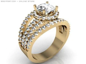 engagement ring 3D Model
