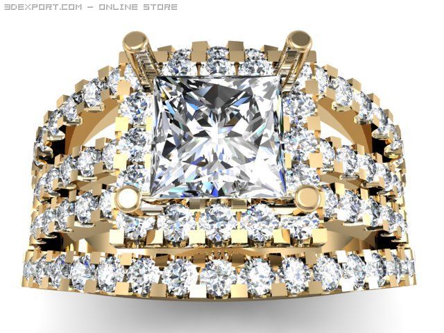engagement ring 3D 模型 .c4d .max .obj .3ds .fbx .stl .blend 