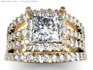 engagement ring Modèle 3D