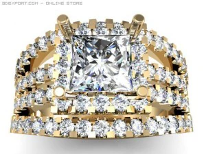 обручальное кольцо 3D Модель