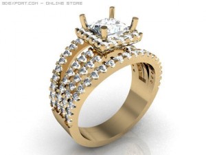 engagement ring 3D 模型