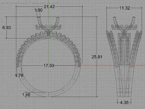 engagement ring 3D 模型
