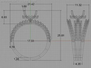 engagement ring 3D Model