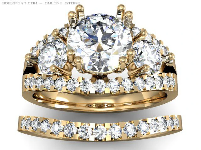 wedding ring 3D Model .c4d .max .obj .3ds .fbx .stl .blend 