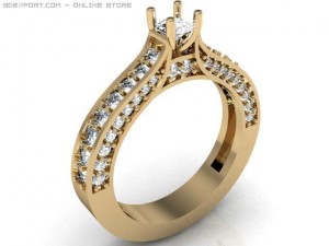 engagement ring Modelo 3D