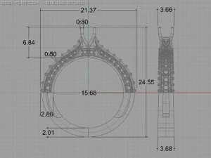 engagement ring 3D Model