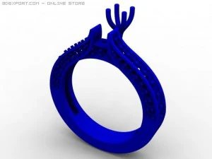 engagement ring 3D Model