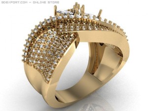 engagement ring Model 3D